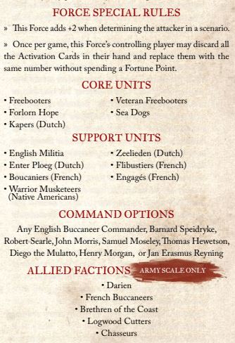 english buccaneers rules