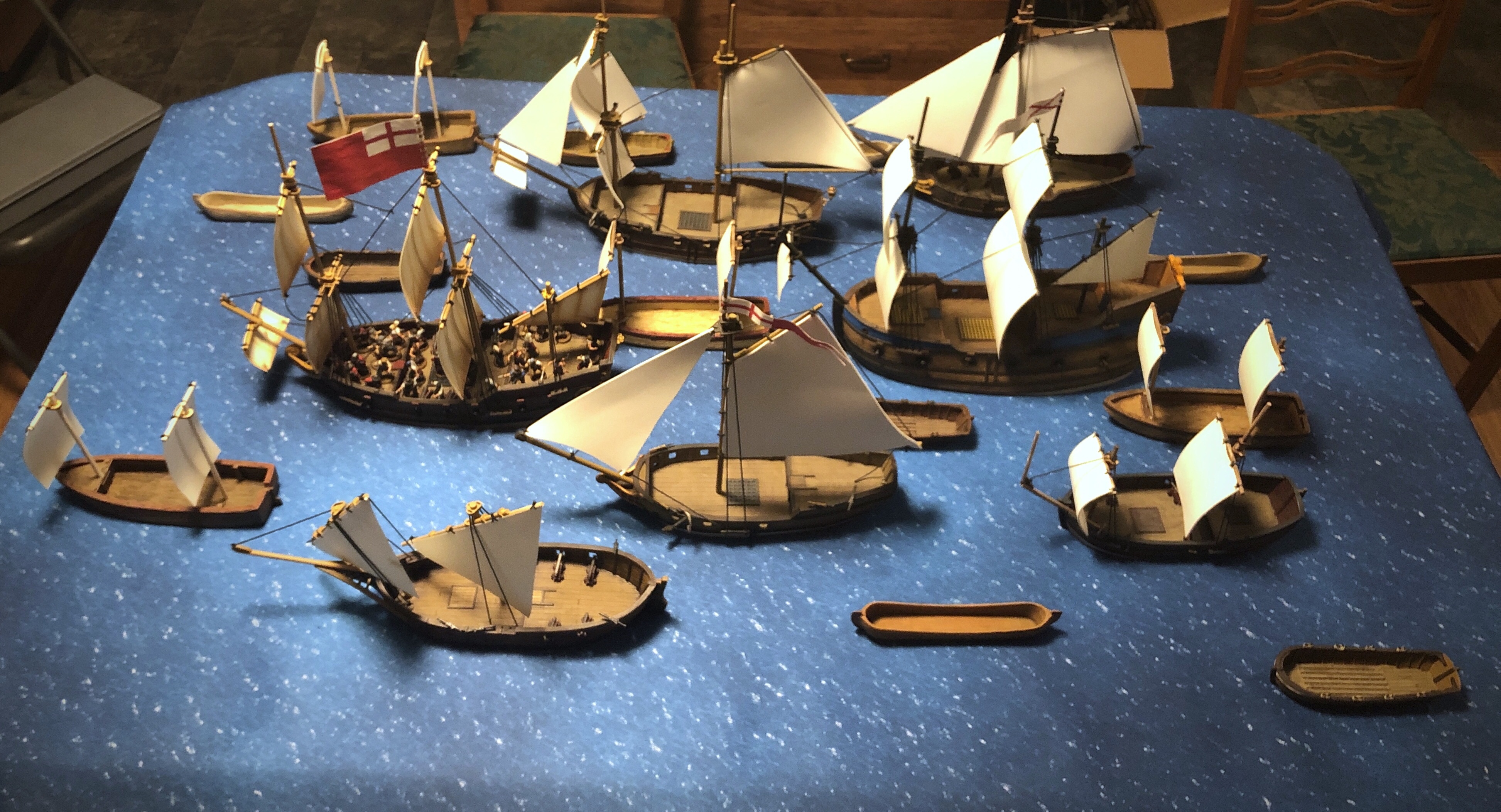 Fleet of Blood & Plunder Ship models by Firelock Games