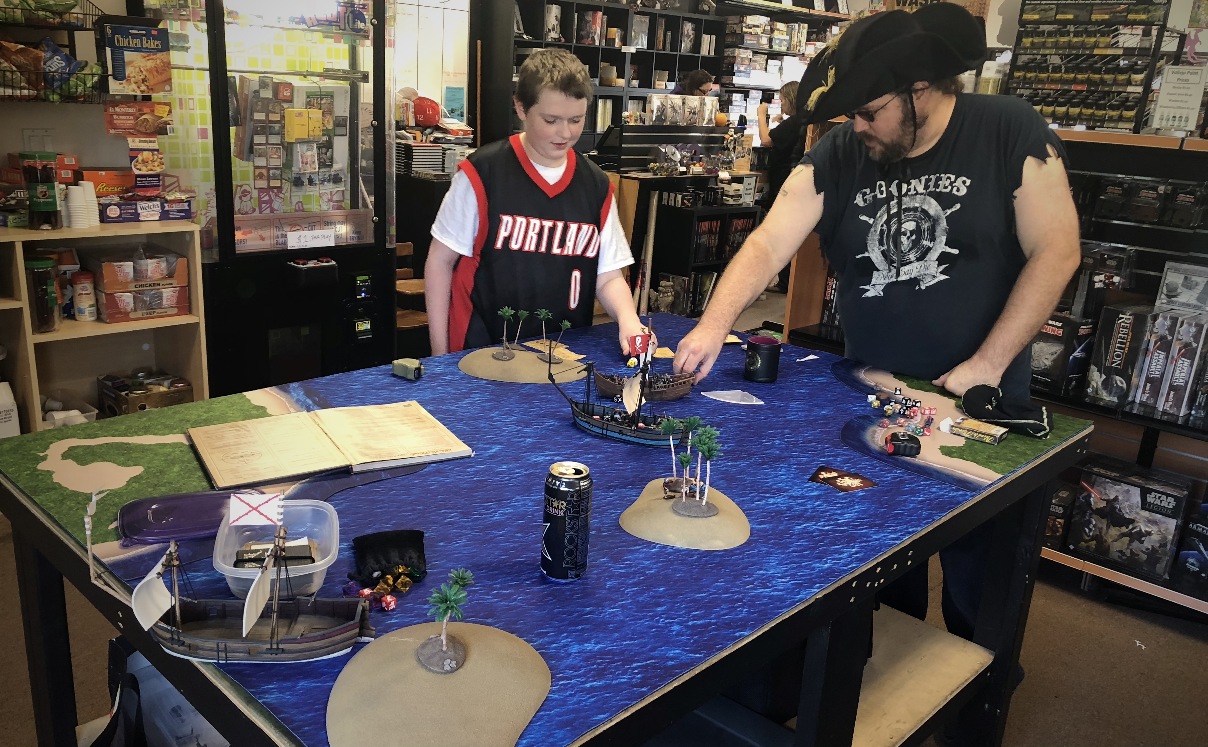 Blood & Plunder 28mm historical pirate game in progress