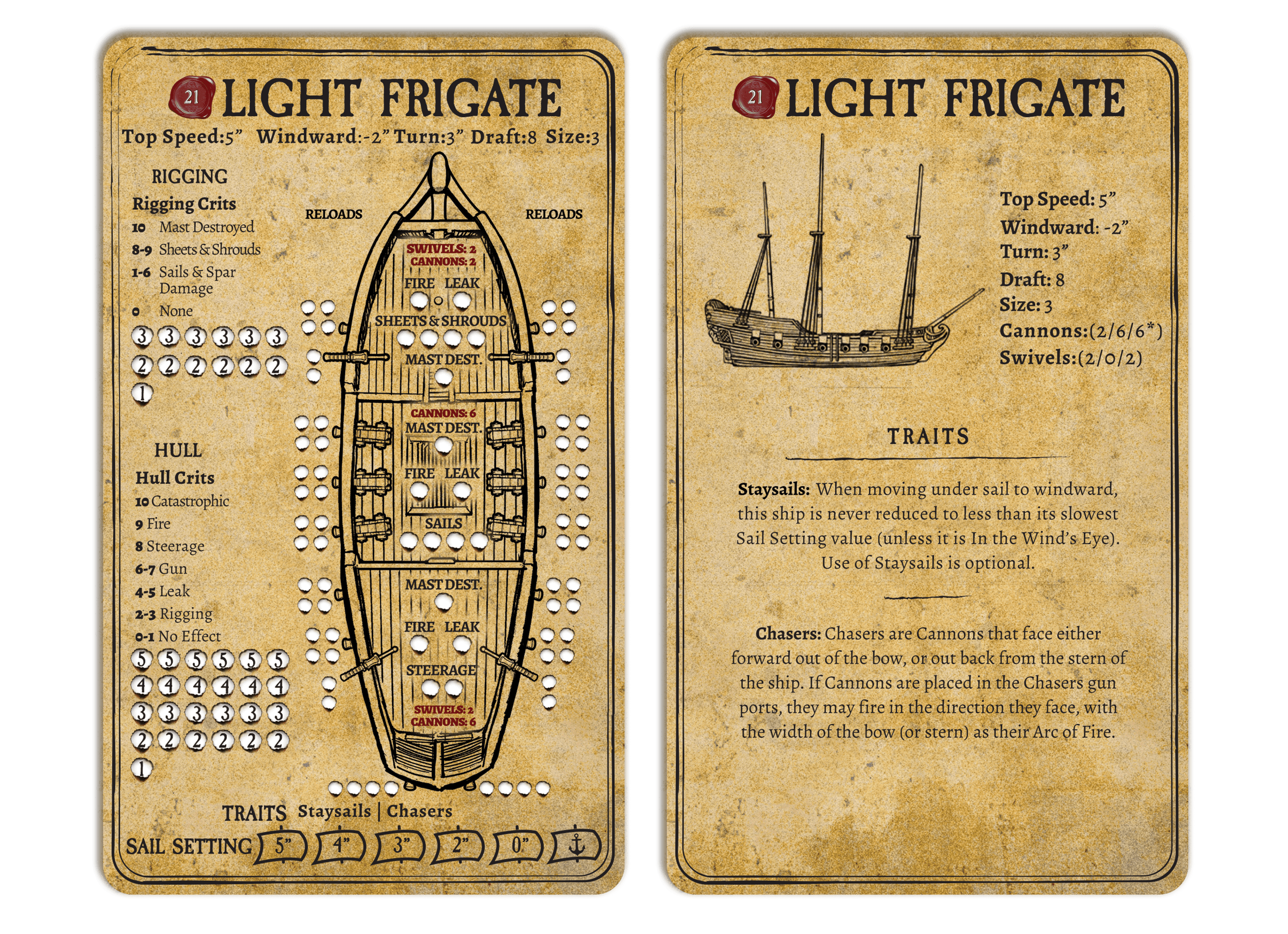 Blood & Plunder Light Frigate stat card