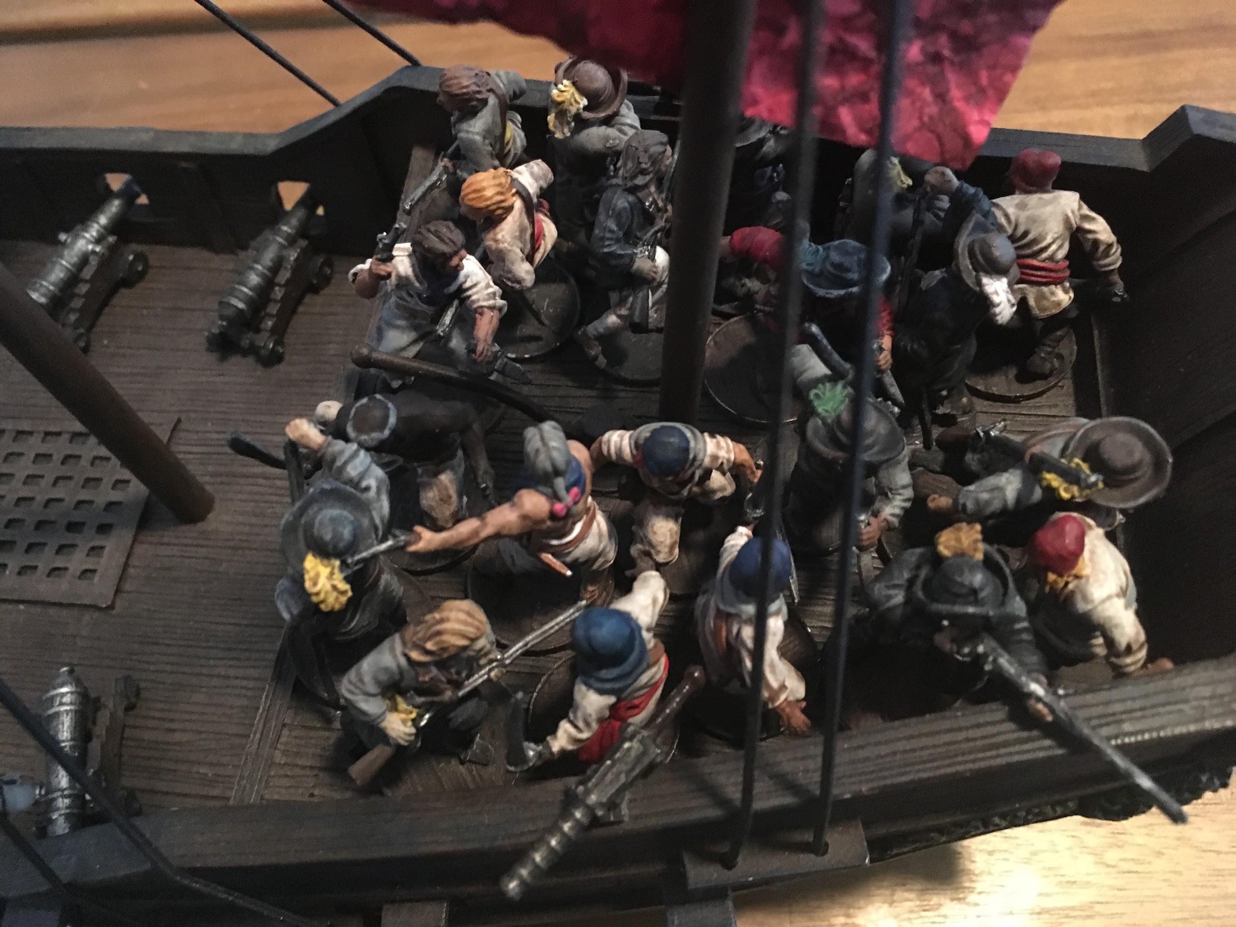 Stern of the Light Frigate laden with minis