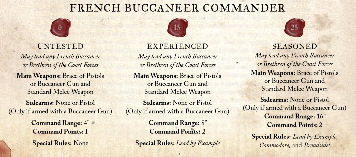 french buccaneer commander