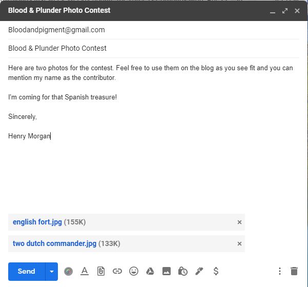 sample email entry