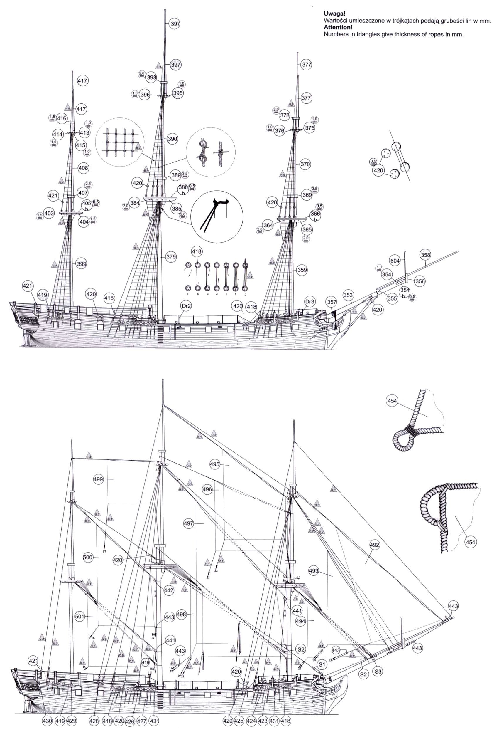 6th Rate Frigate historical rigging guide