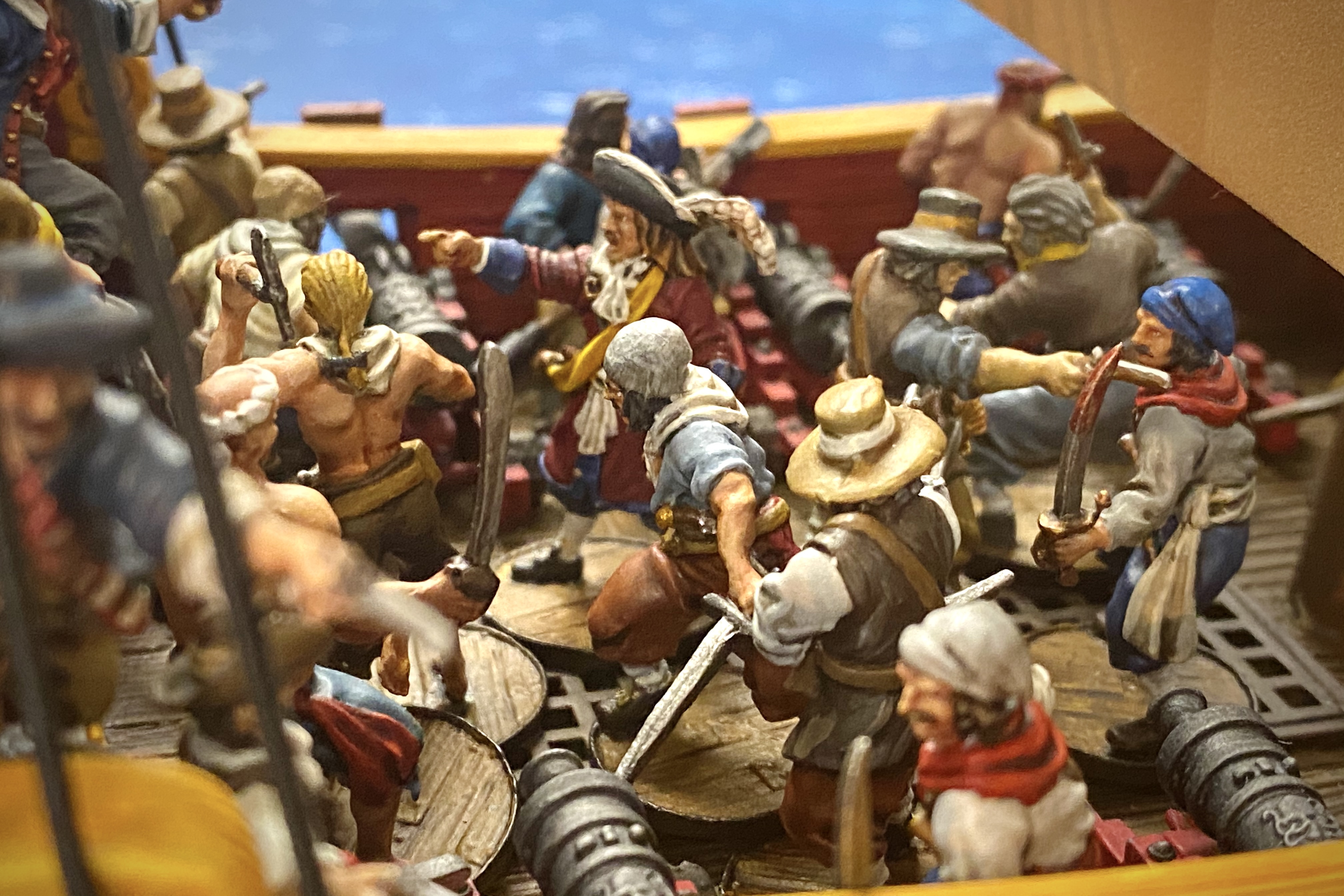 English Commander ordering Cannon Crew on a 6th Rate