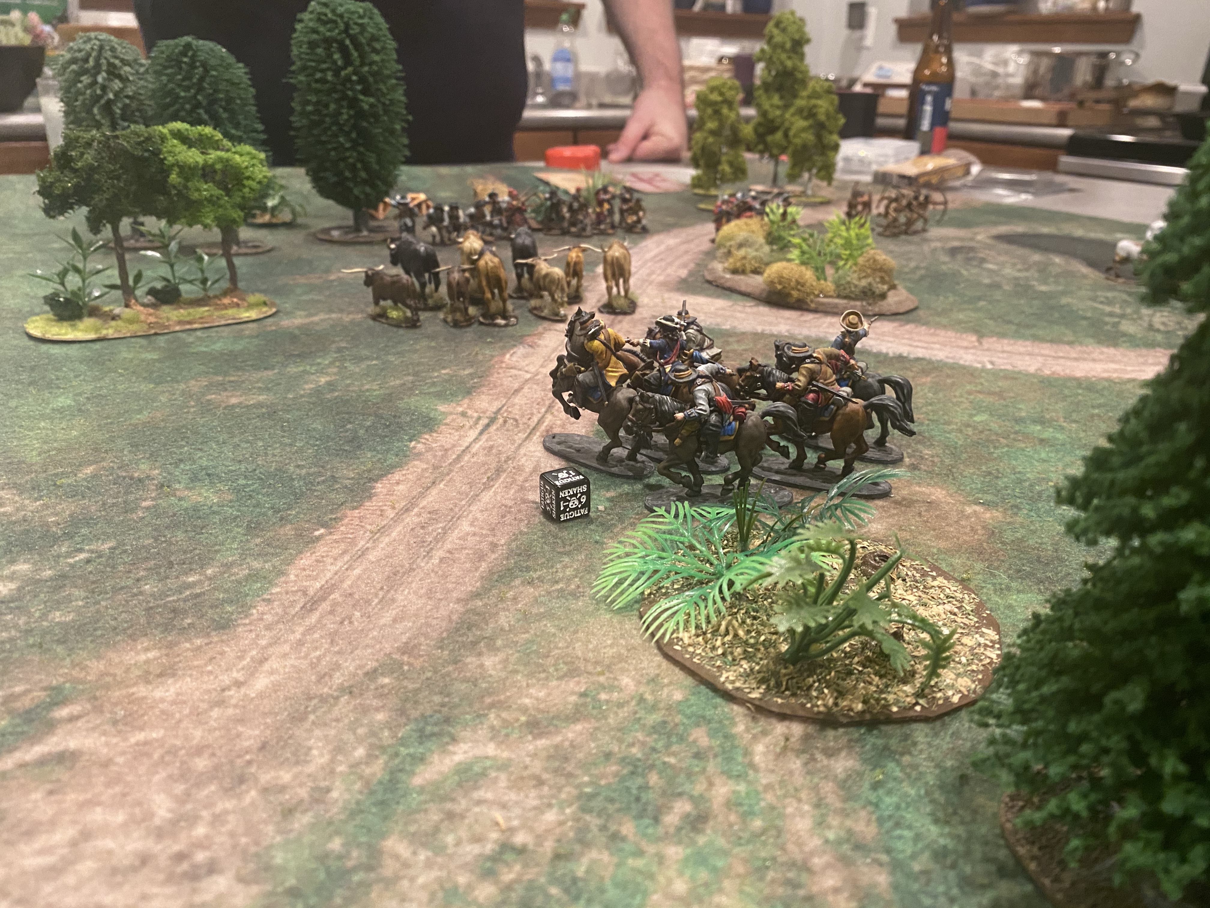 Spanish cavalry come to steal some cattle