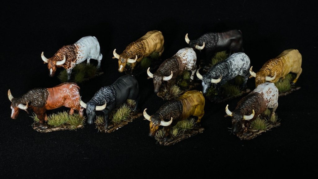 28mm WizKids & Knuckleduster Cattle Livestock Models for use in Blood & Plunder