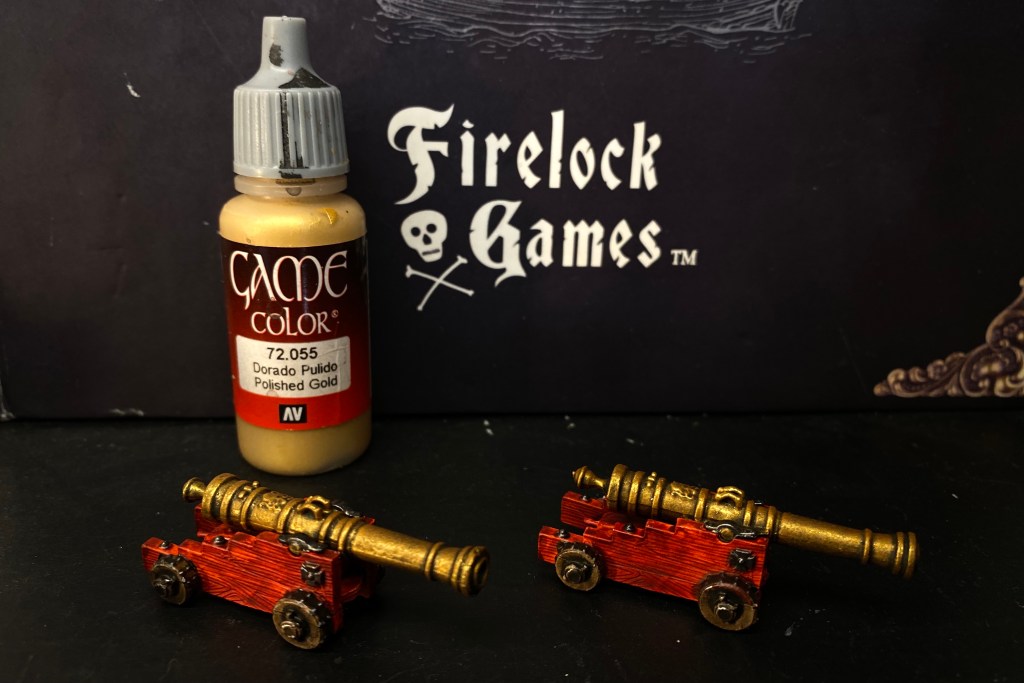 Game Color - Polished Gold paint with cannons