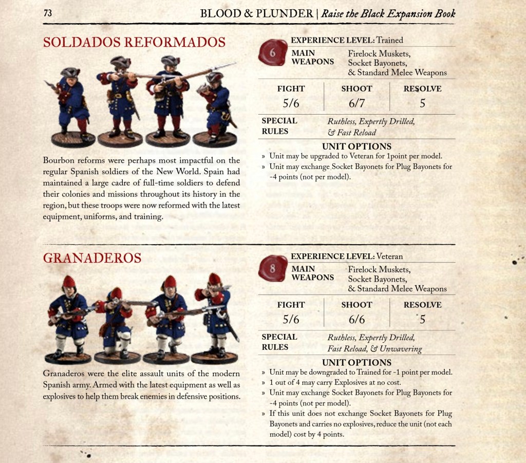 blood and plunder spanish soldados granaderos