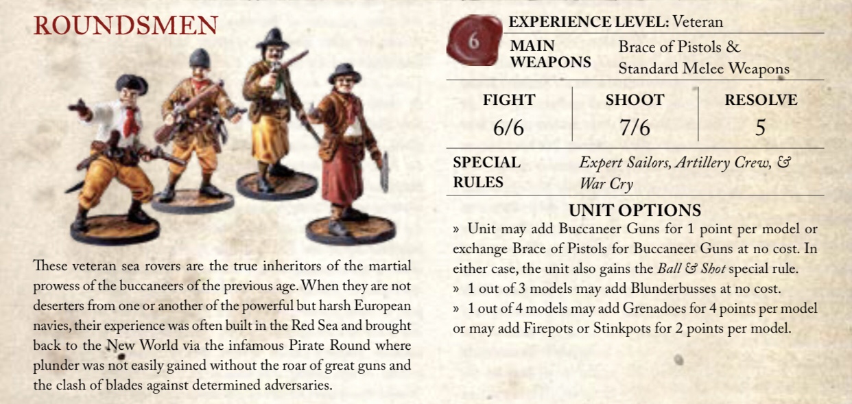 Blood & Plunder: Raise the Black - "Roundsmen" Unit Stats & Abilities
