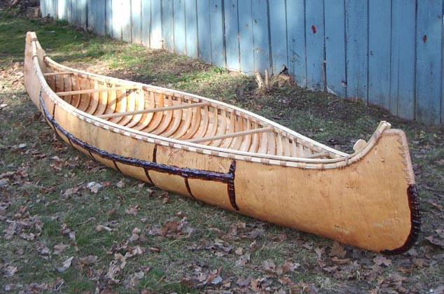 Real life birchbark canoe example
