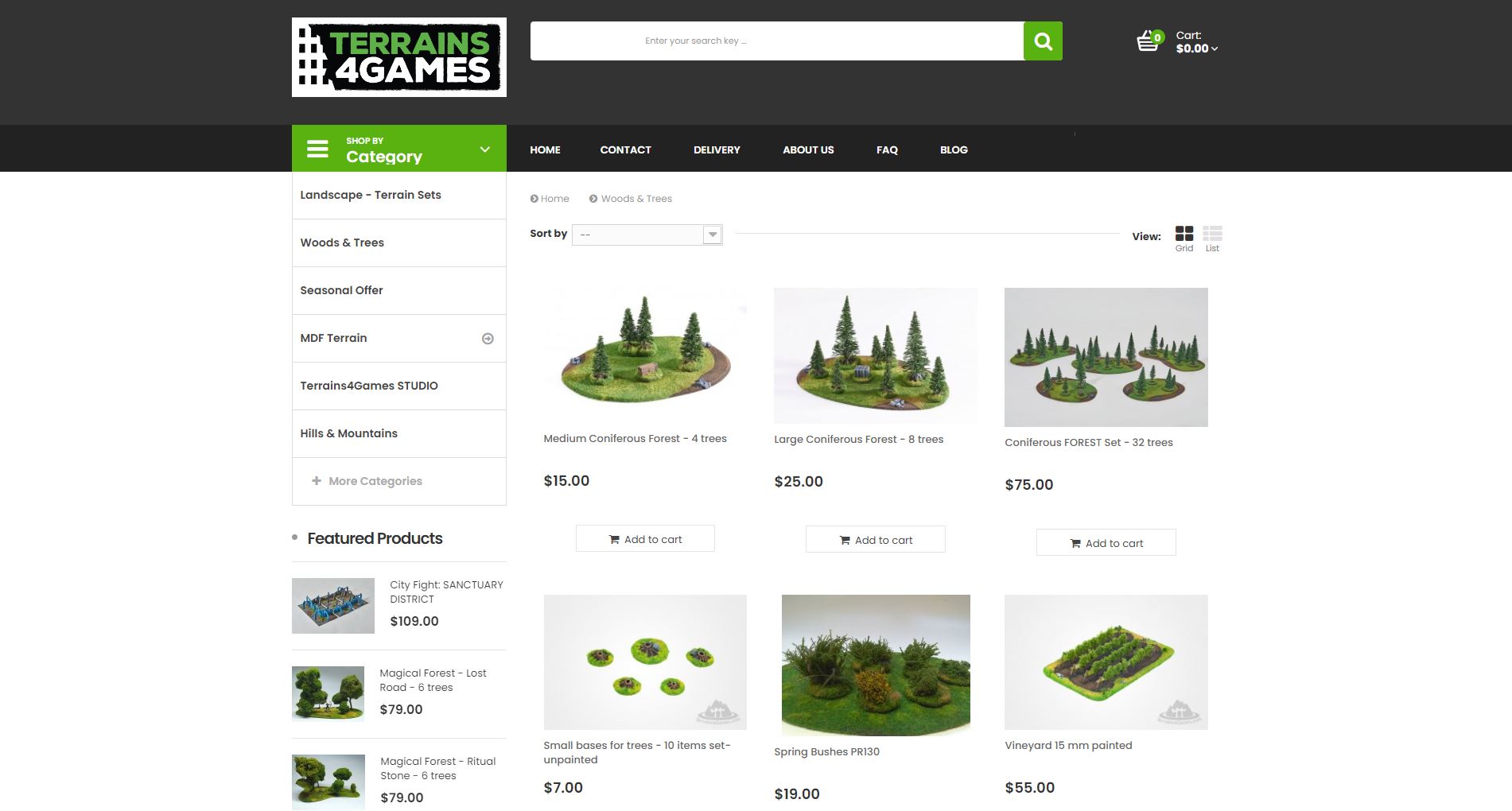 Terrain4Games forest scatter terrain trees, stumps, crops