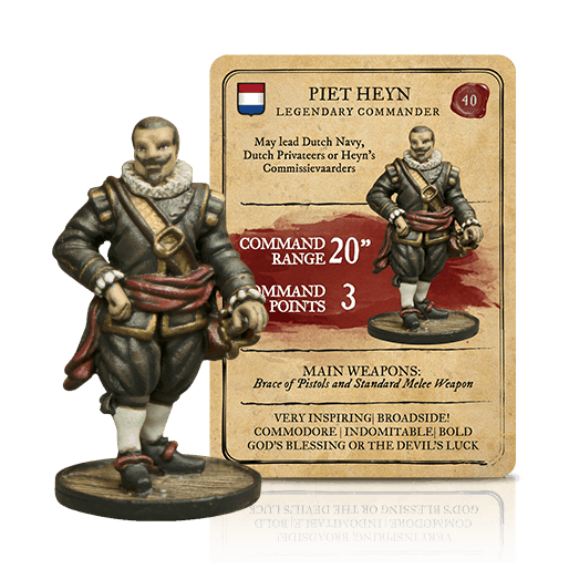 Piet Heyn blood and plunder mini and stat card