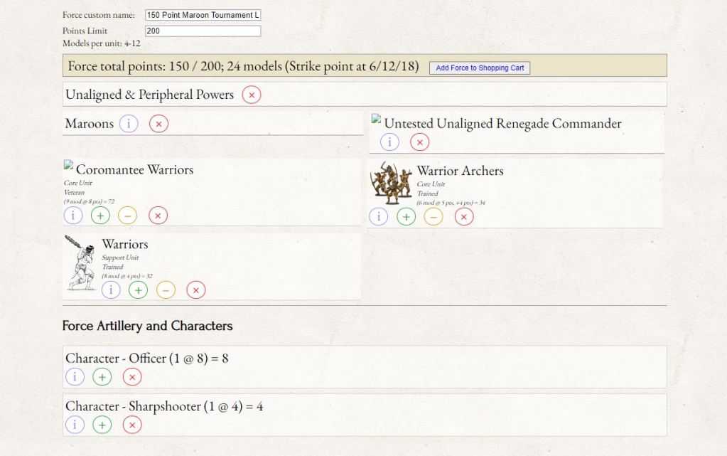 blood and plunder force builder maroons 