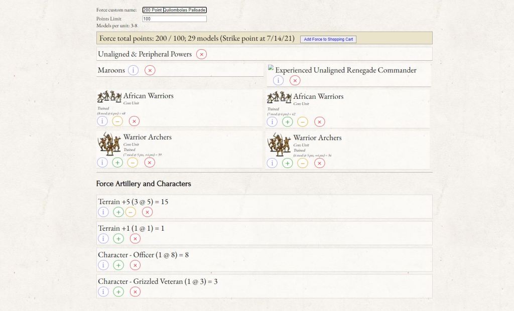 blood and plunder force builder maroons 