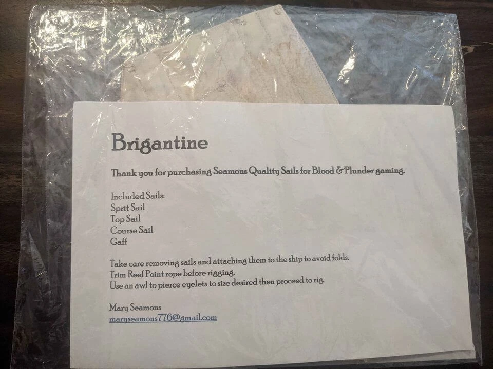 Blood & Plunder Brigantine custom sails product details