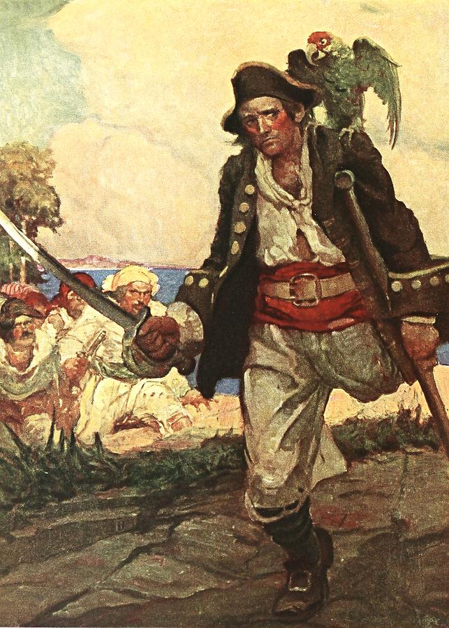Long John Silver art by Louis John Rhead