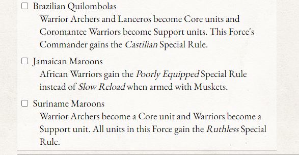 maroon force options blood and plunder