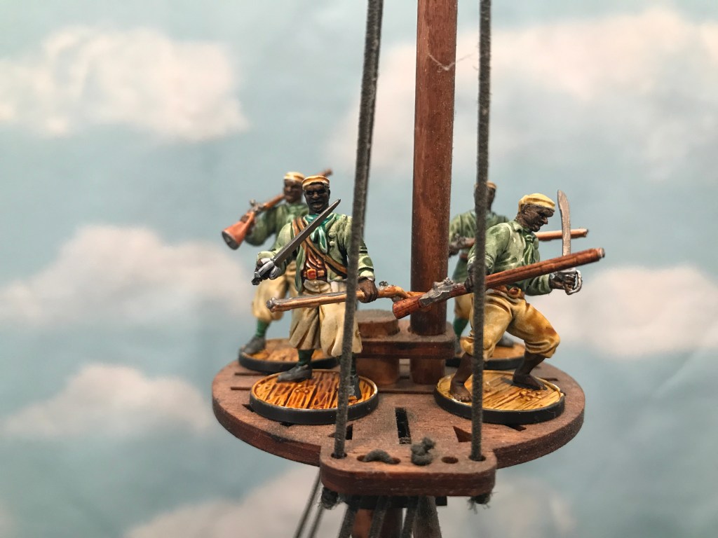 black pirates in fighting top blood and plunder