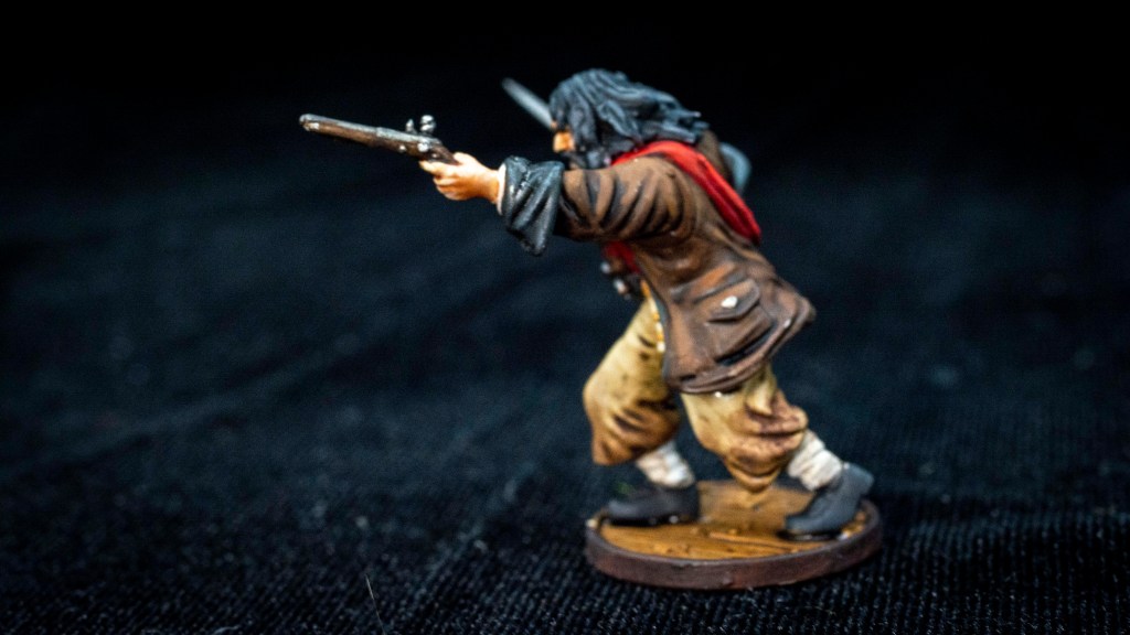 Edward “Blackbeard” Teach miniature from the new "Raise the Black" expansion for Blood & Plunder