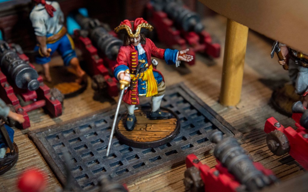 blood and plunder amaro pargo painted miniature on deck