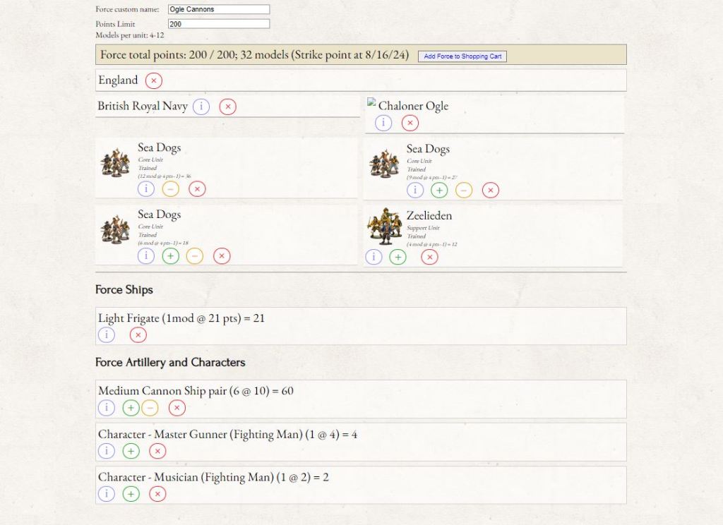 blood and plunder ogle force list