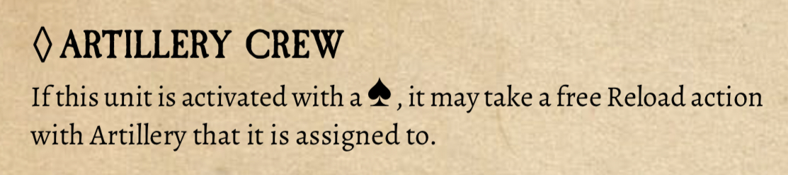 blood and plunder artillery crew special rule