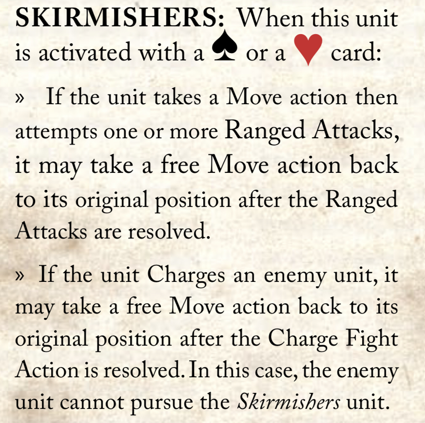 blood and plunder skirmishers special rule