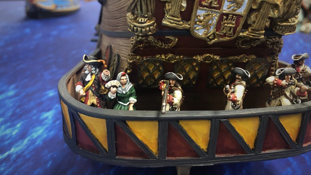 Spanish models on the ship's gallery