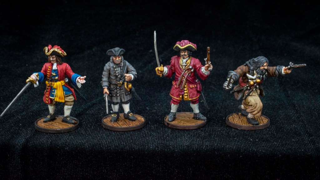 Blood & Plunder commander miniatures.