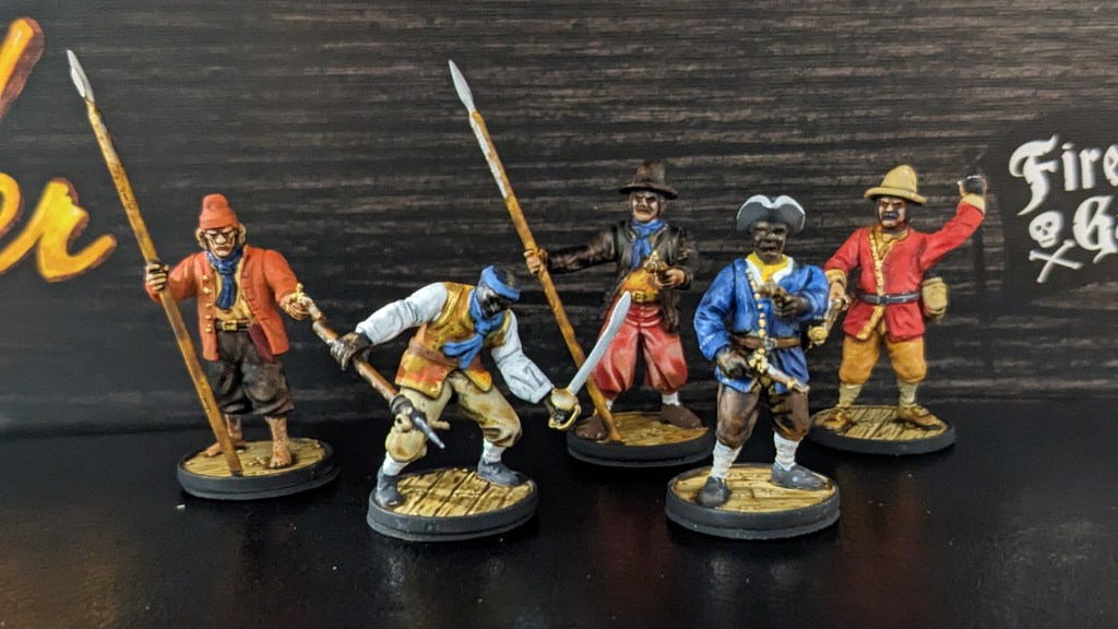 5 Blood & Plunder Sailor models by Jason Klotz