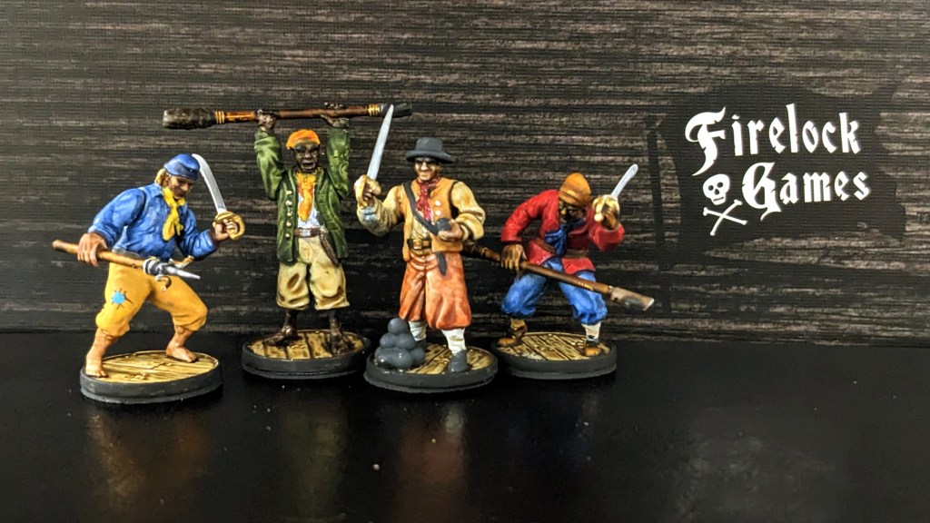 4 Blood & Plunder Sailor models converted to a cannon crew with a Box of Plunder by Jason Klotz