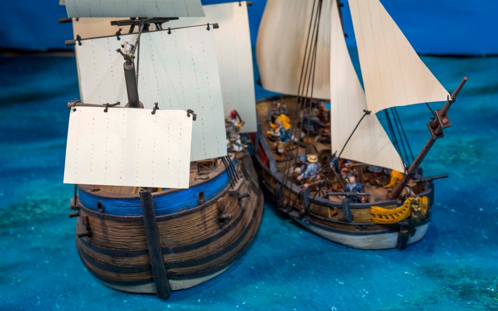 Two blood & Plunder ships grappled