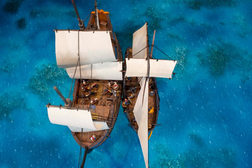 Boarding action in progress