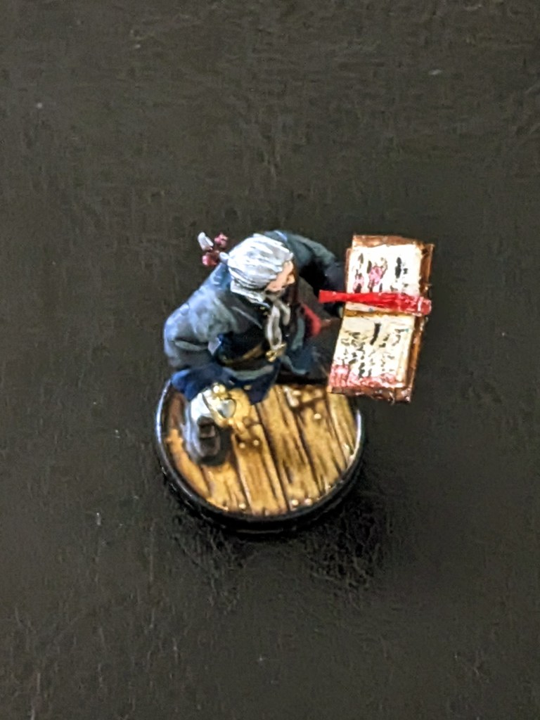 Custom Henry Jennings mini for Blood & Plunder - top view 2