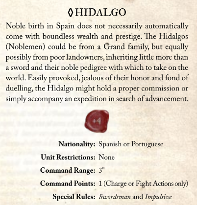Hidalgo Character stats for Blood & Plunder