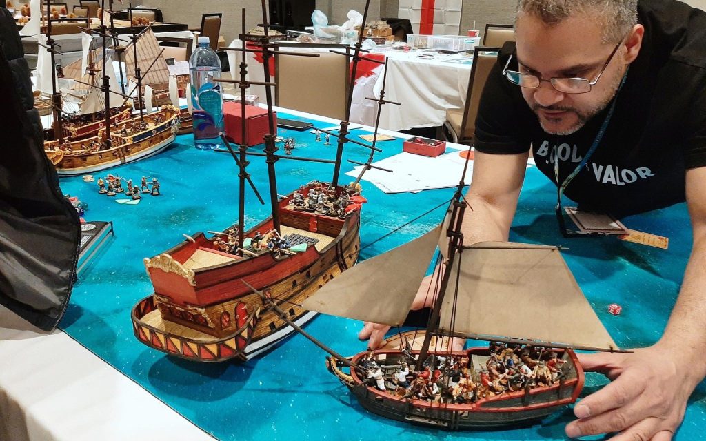 Black Caesar's pursuing a British Royal Navy Galleon