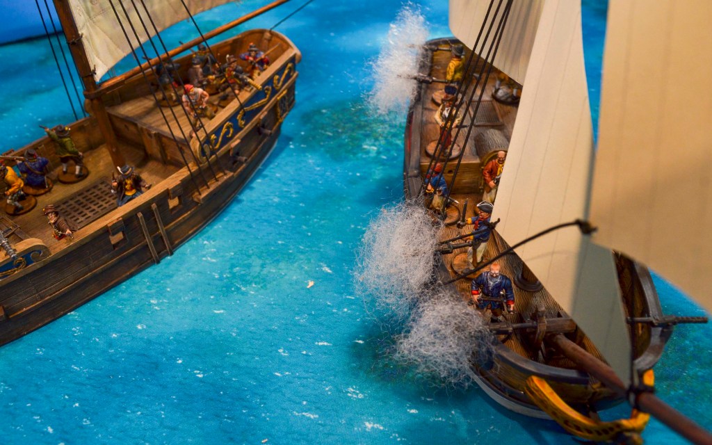 Broadside of Swivel guns