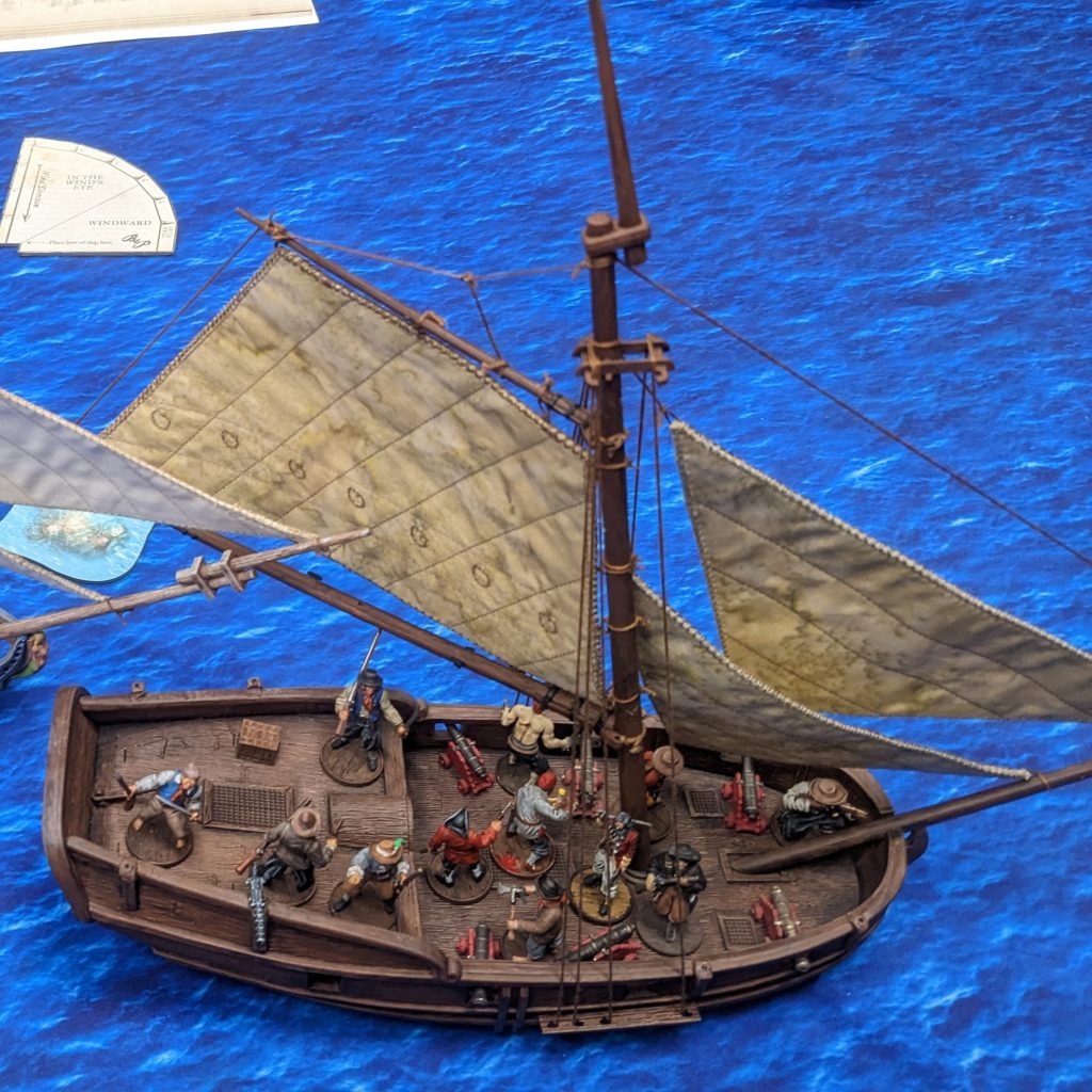 Bermuda Sloop hunting down a Balandra Sloop