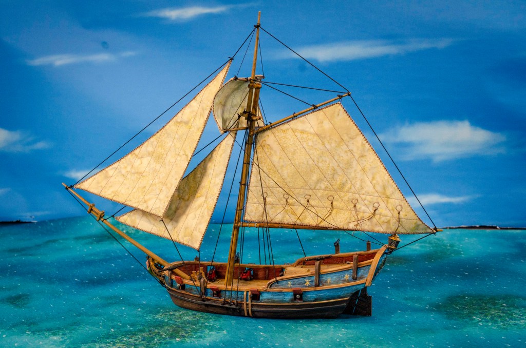 Blood & Plunder-Bermuda Sloop model (side view)