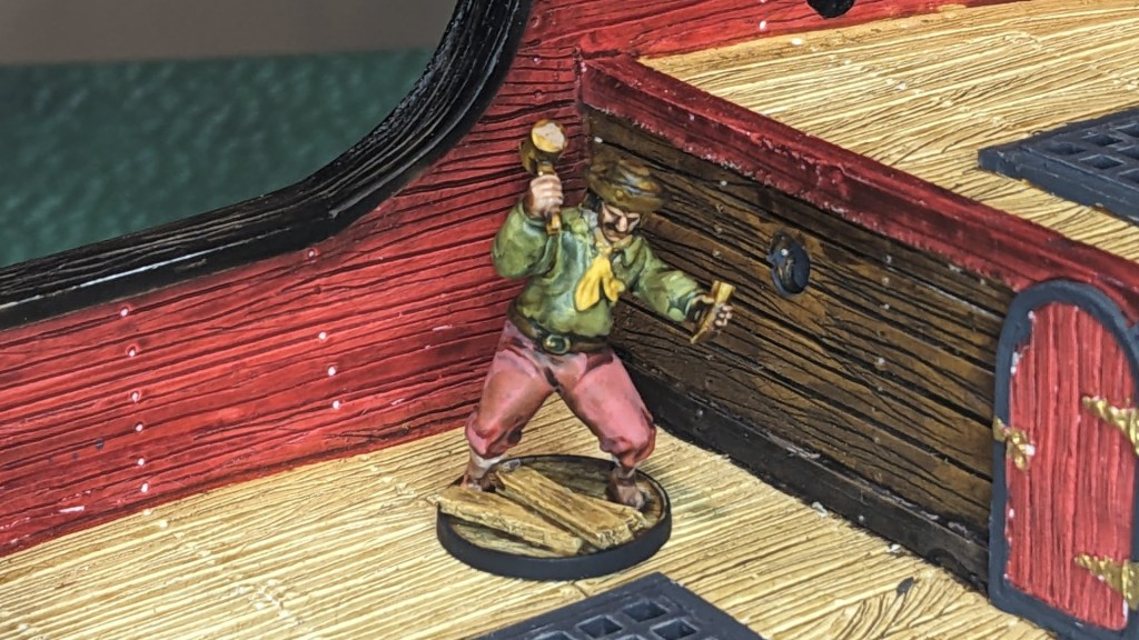 Blood & Plunder Sailor model of a Carpenter on deck