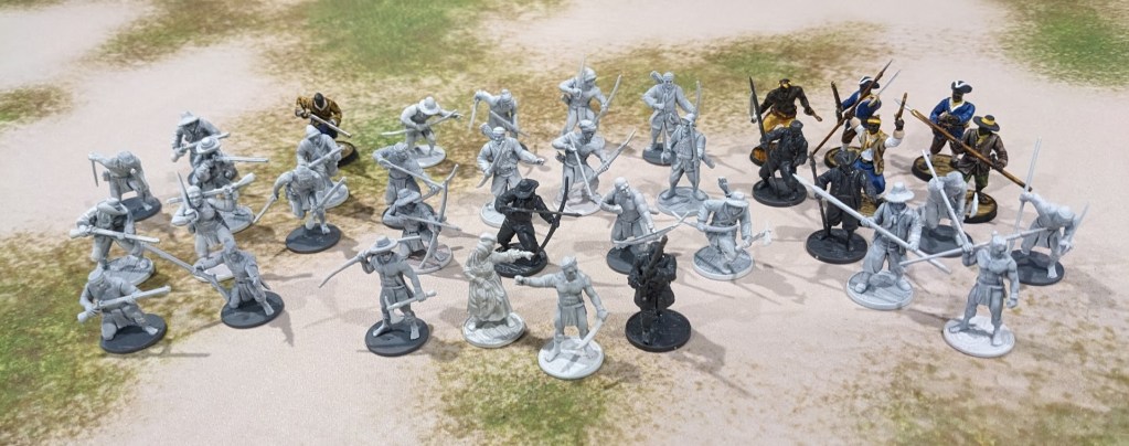 Host of custom 28mm Maroons from Sailors, Natives and Militia