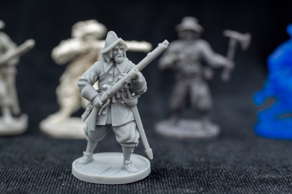 Resin 3D Printed Spanish MILICIANOS model closeup