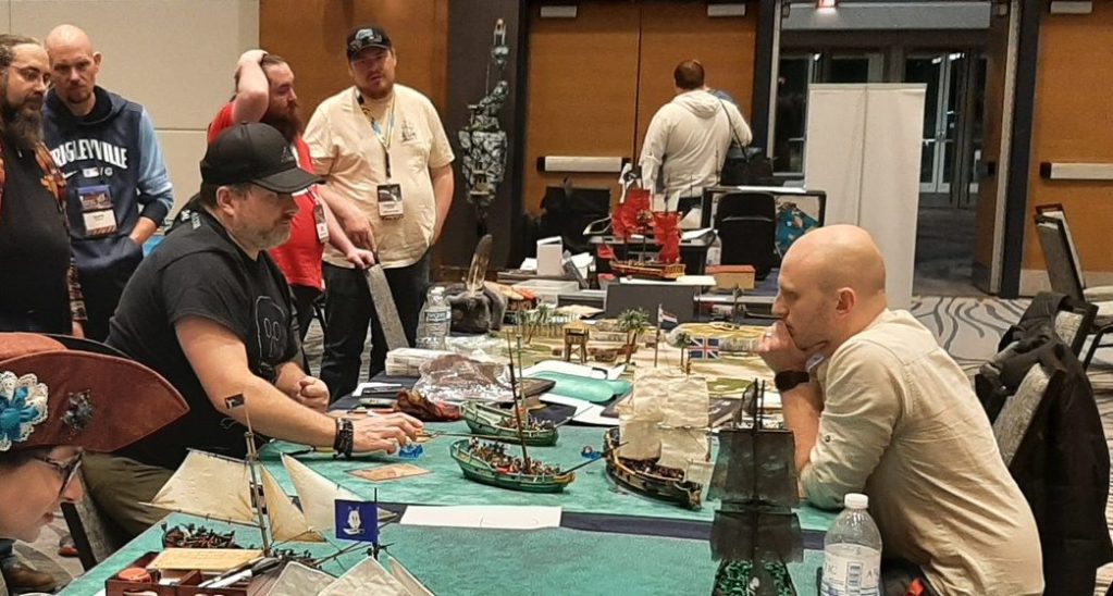 Erich & Jason hard at it in the Blood & Plunder Seatournament