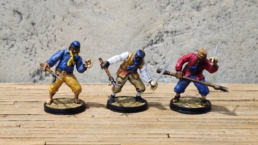 Sailor models converted to cannon crew with the Box of Plunder