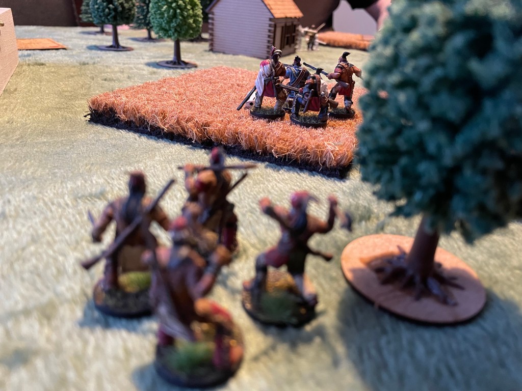 Natives in a field attacking colonial settlers (photo by Bartosz Nowicki)