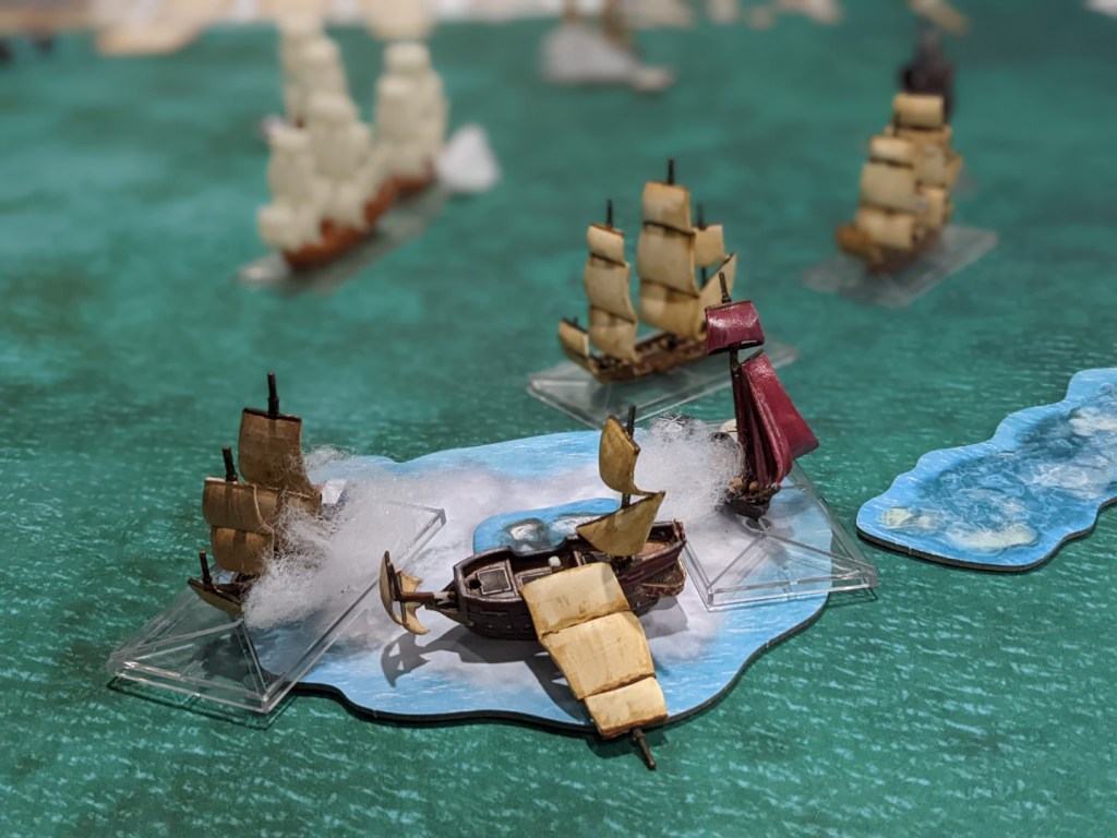 Oak & Iron ships capturing treasure form a shipwreck