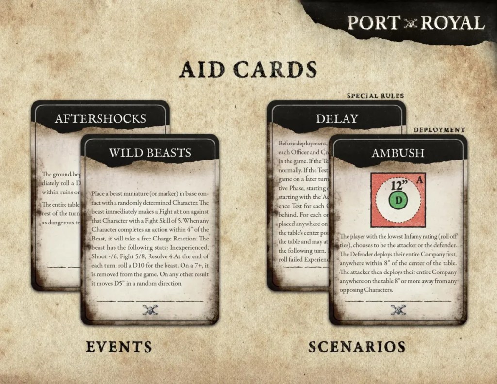 Port Royal Event & Scenario cards