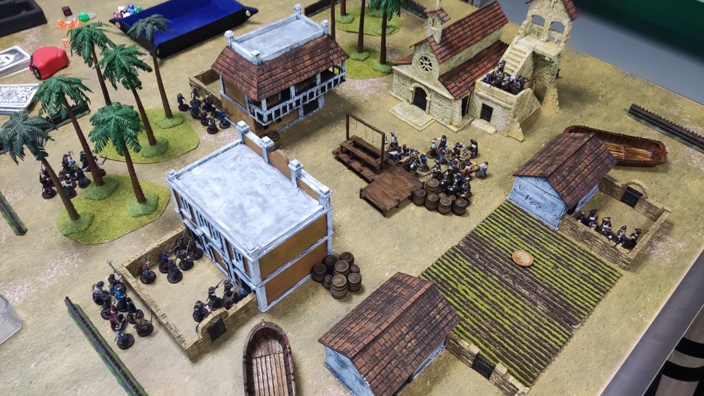 Blood & Plunder town terrain game board