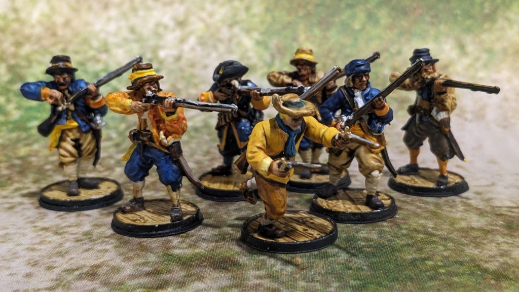 Captain Sven Svensson Skute miniature and Blood & Plunder Kapers as Militia